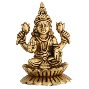 34CM Lakshmi Narayan Idol Standing Vishnu Lakshmi Statue Brass