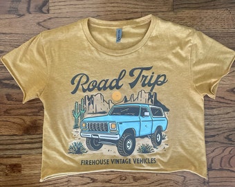 Womens Ford Bronco Crop Top T-shirt