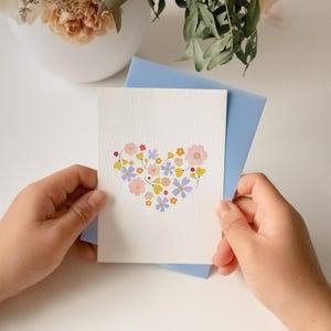 Carte de voeux coeur coloré