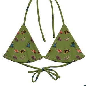 Frosch Muster Recycling String Bikini