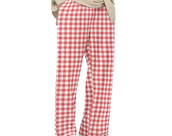 The Picnic Gingham Wide-Leg Pants