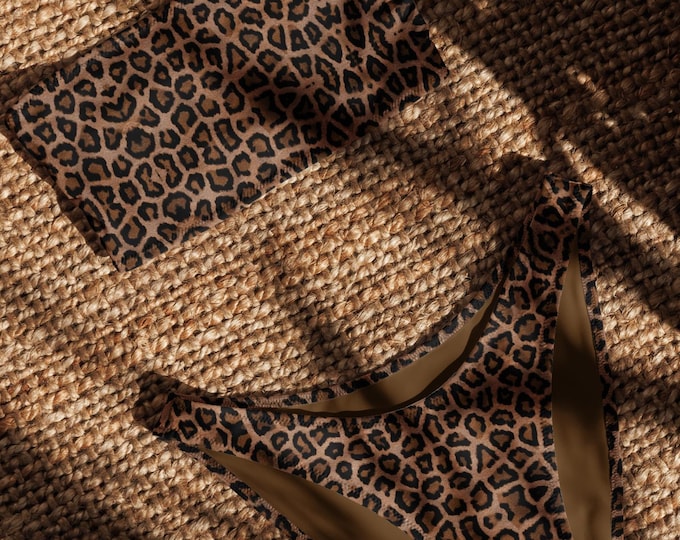 Cheetah Print Bandeau Bikini 2XS-6XL