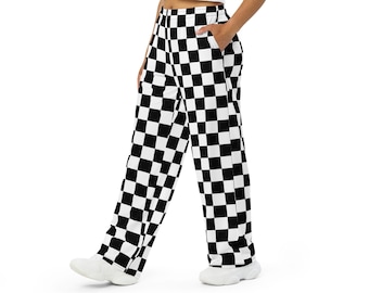 The Checkered Wide-Leg Pants