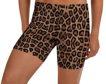 Cheetah Print Athletic Shorts