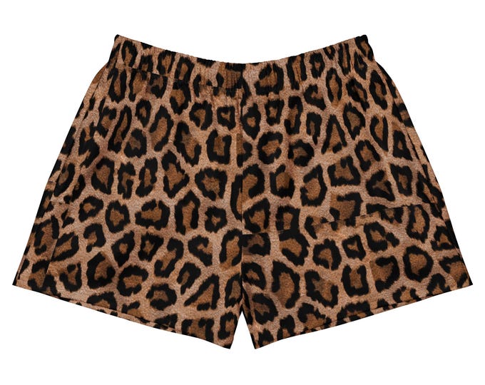 Cheetah Print Athletic Shorts - Made with Recycled Materials