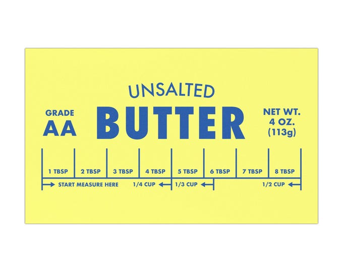 Unsalted Butter Car Magnet