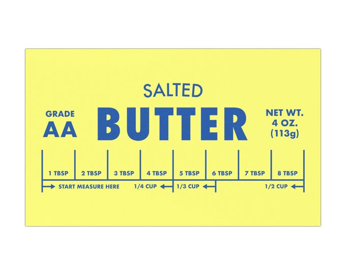 Salted Butter Car Magnet