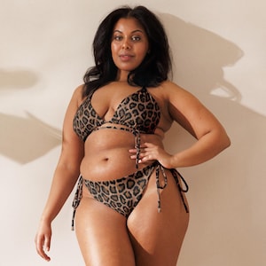 Geparden Print String Bikini - Hergestellt aus Recyceltem Polyester - Bis 6XL