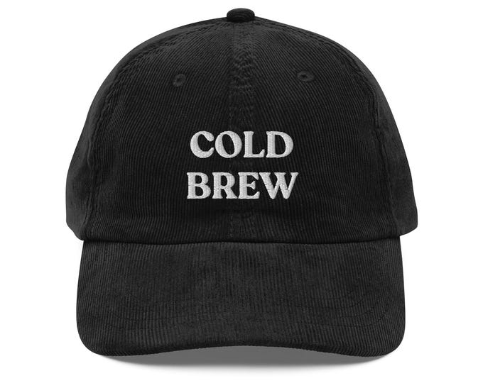 Cold Brew Embroidered Corduroy Hat