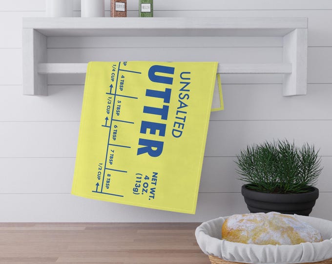 Unsalted Butter Cotton Twill Tea Towel