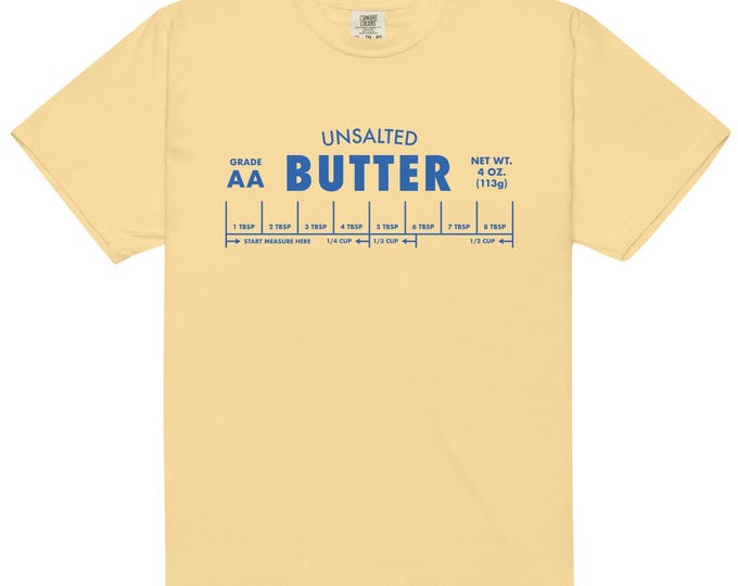 Unsalted Butter Stick T-Shirt, Comfort Colors