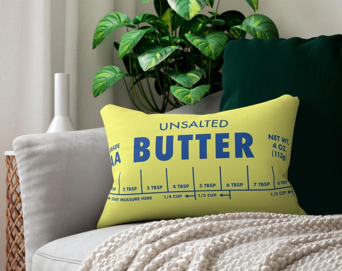 Unsalted Butter Lumbar Pillow