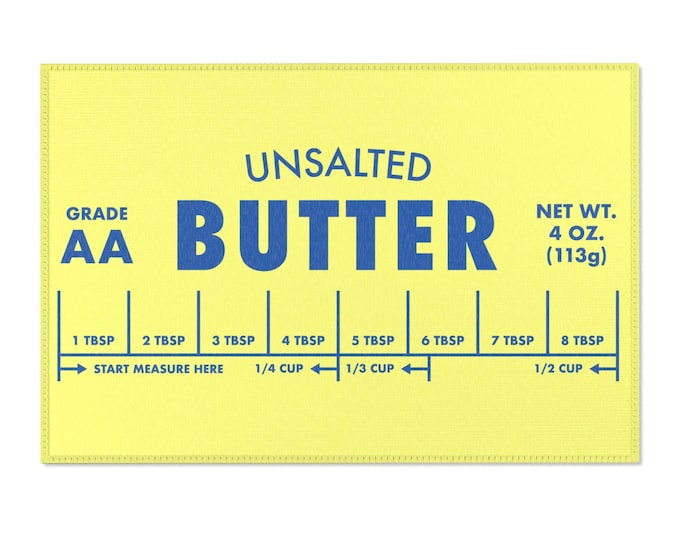 Unsalted Butter Rug, Dopamine Decor Gift for Baker