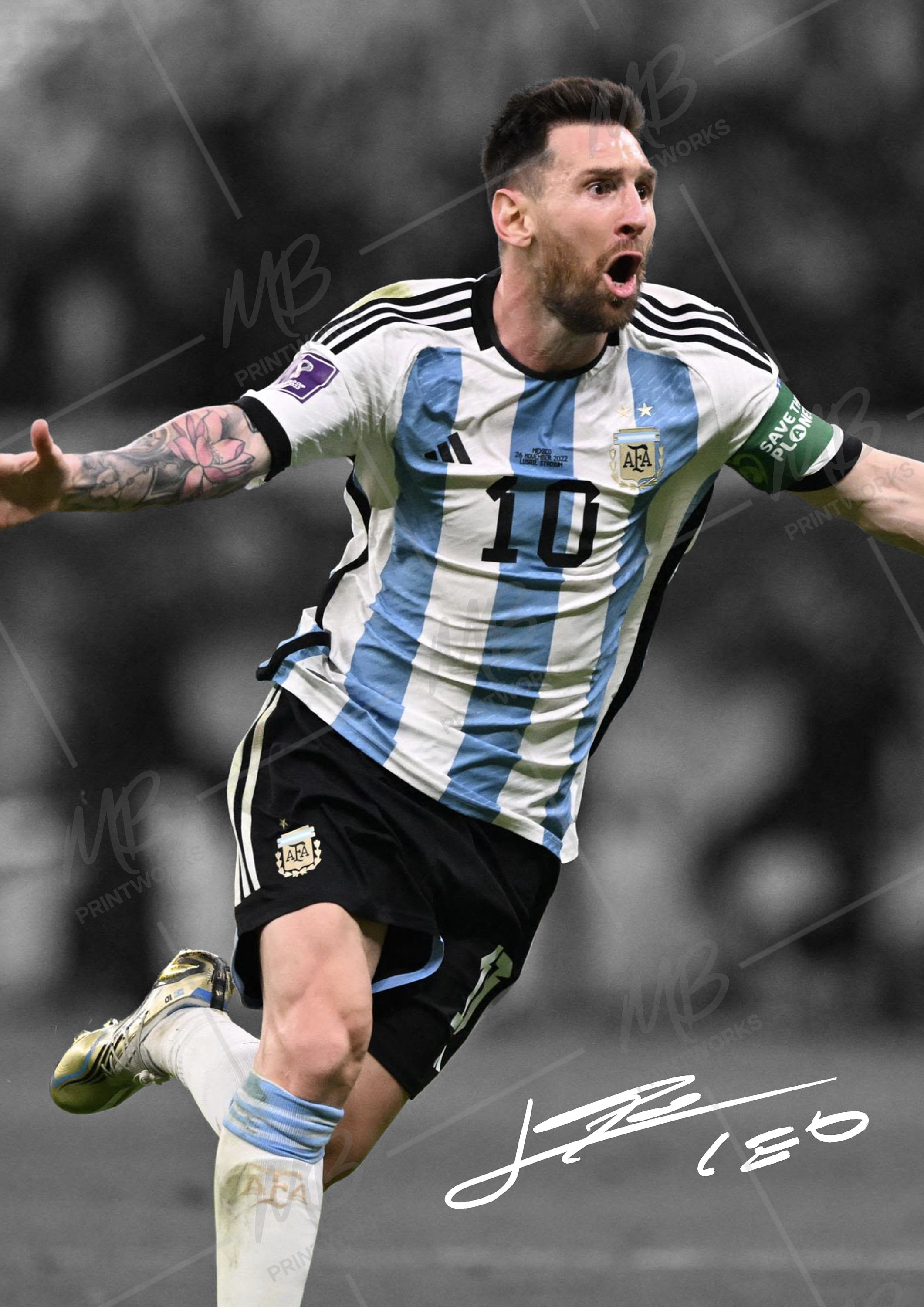 LIONEL MESSI Argentina Autograph Signed Poster Print - Etsy