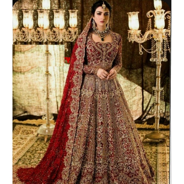 Red Sabyasachi lehenga choli Wedding lehenga for women Bridal lehenga skirt Designer lehenga blouse Partywear lehenga Indian dress top Gift