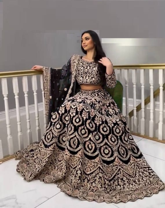 Long top top lehenga for wedding