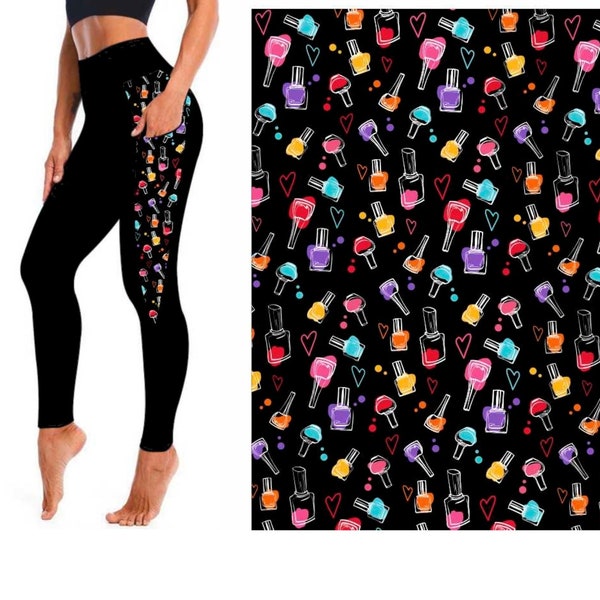 V Shaped Nail Polish Pocket Leggings