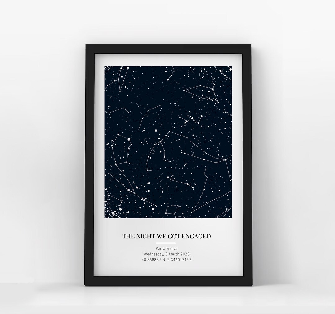 Custom Star Map by Date Custom - Il 1080xN.5920711099 Qily 