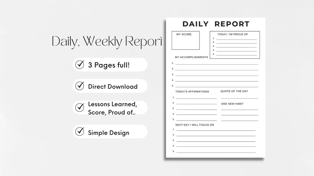 Digital Daily Journal Pages, Printable, Goodnotes, Notability, Feeling