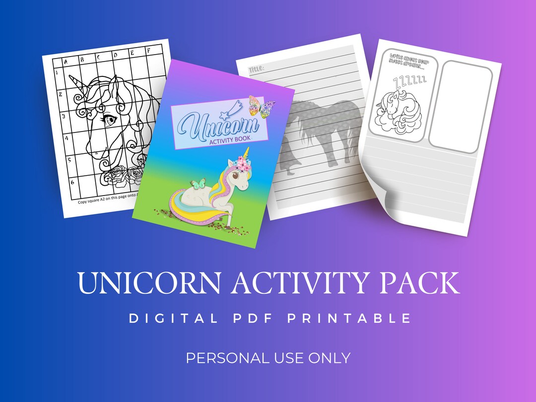 Unicorn Activity Pack, Coloring Pages for Kids, Coloring Books for Kids ...