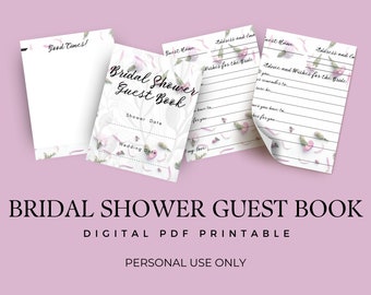 Floral Bridal Shower Guest Book, Bridal Shower Decor