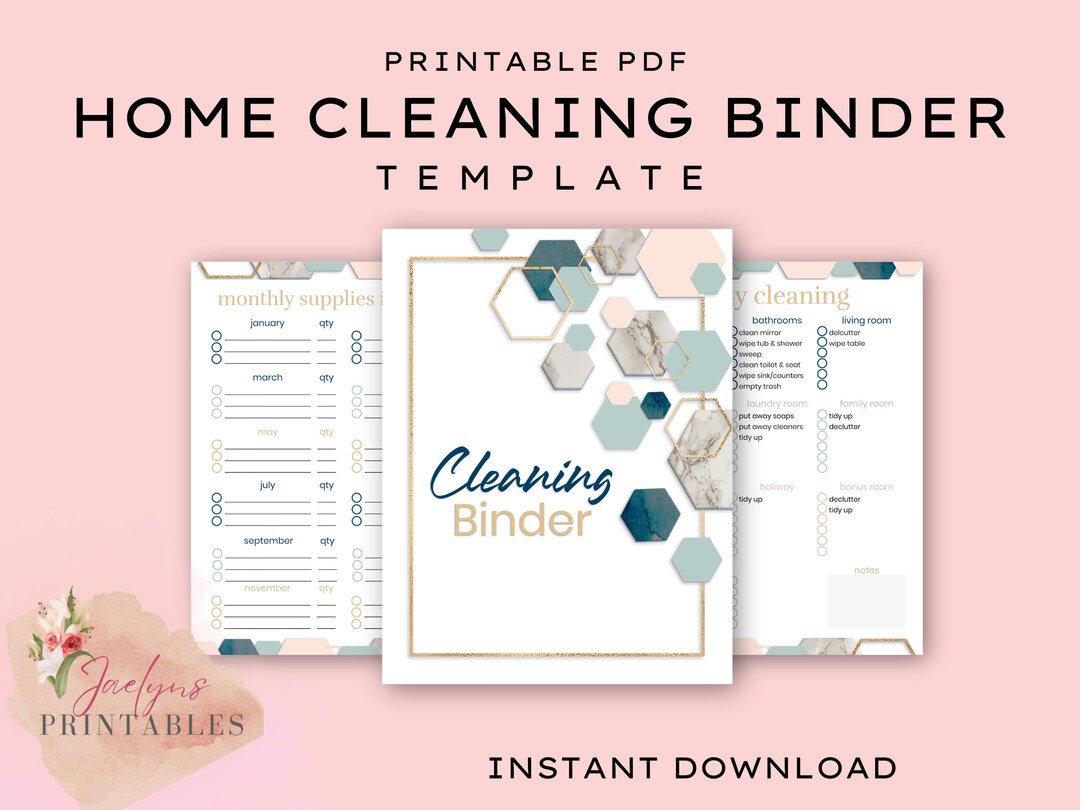 Home Cleaning Binder, Cleaning Schedule, Cleaning List, Cleaning ...