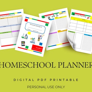 Homeschool Student Planner, Homeschool Planner Printable image 1