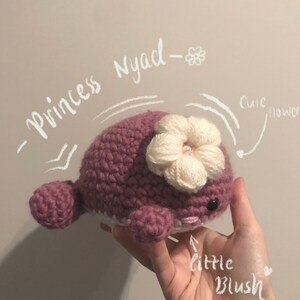 Princess Nyad the Whale, whale - crocheted plush figure, cuddly toy, plushie for daughter, girlfriend, baby shower, newborn, birthday