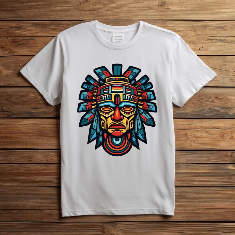 Aztec Clipart PNG, Mayan Mask SVG, Tribal Digital Download, Ancient ...