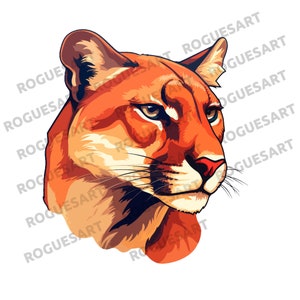 Puma PNG, JPG, Clipart, Digital Download, Printable, Sublimation, Transparent, Sticker, Mountain Lion