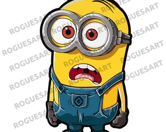 Minion Clipart PNG, Sticker, SVG, Digital Download, Printable, Sublimation, Transparent, Cute Cartoon Character, Funny Sticker, Kids Design