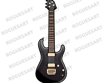 Electric Guitar Clipart PNG, SVG, Digital Download, Transparent, Sublimation, Printable Guitar