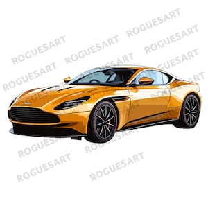 Aston Martin Clipart PNG, SVG, Digital Download, Transparent, Sublimation, Printable Aston Martin DB11