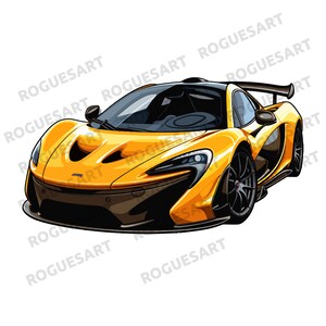 McLaren P1 Clipart PNG, SVG, Digital Download, Transparent, Sublimation, Printable McLaren car