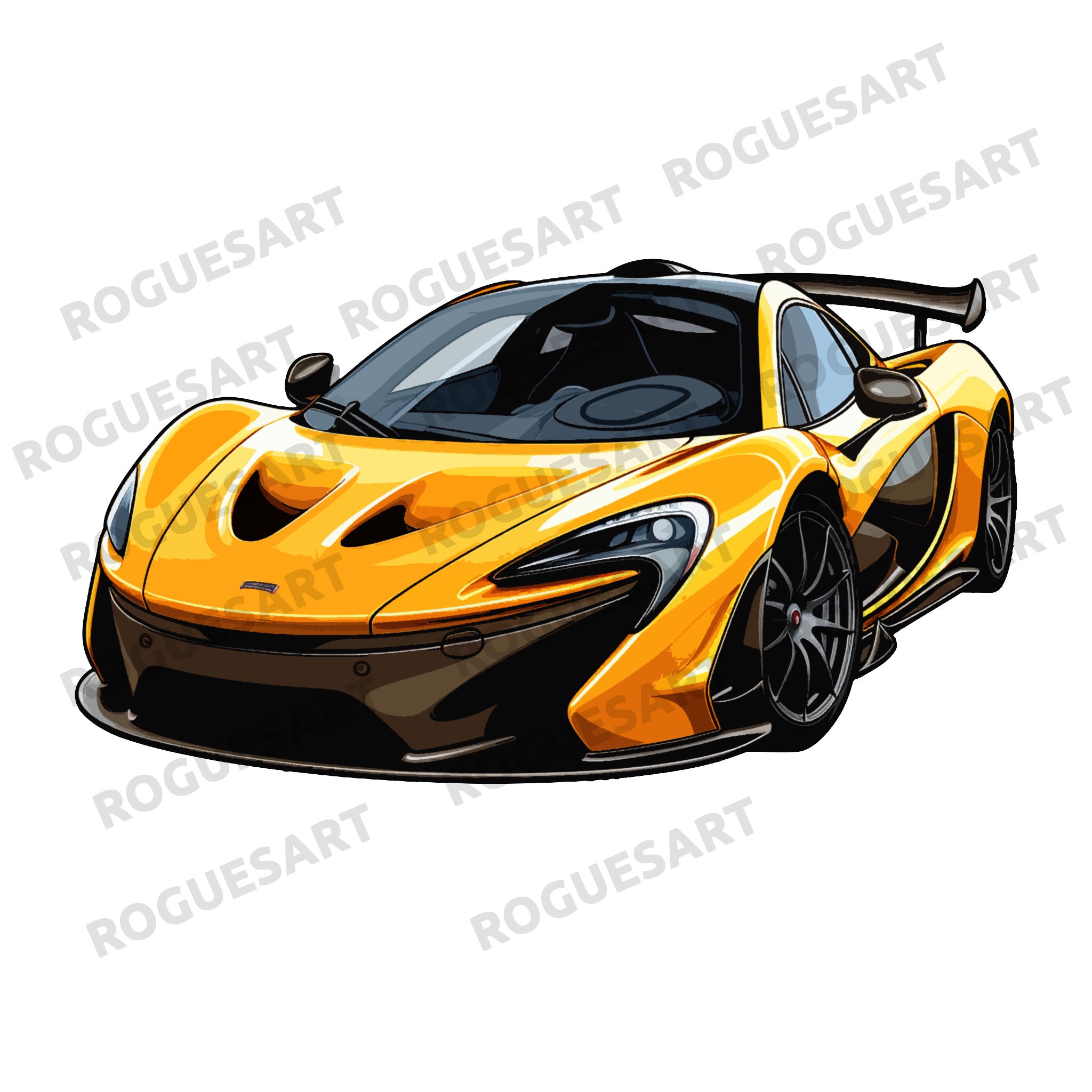 Mclaren P1 Clipart PNG, SVG, Digital Download, Transparent, Sublimation ...
