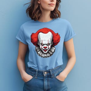 Pennywise IT Clipart PNG, Sticker, SVG, Digital Download, Printable, Sublimation, Transparent, it Clown horror movie, Scary Design (300 dpi) image 5