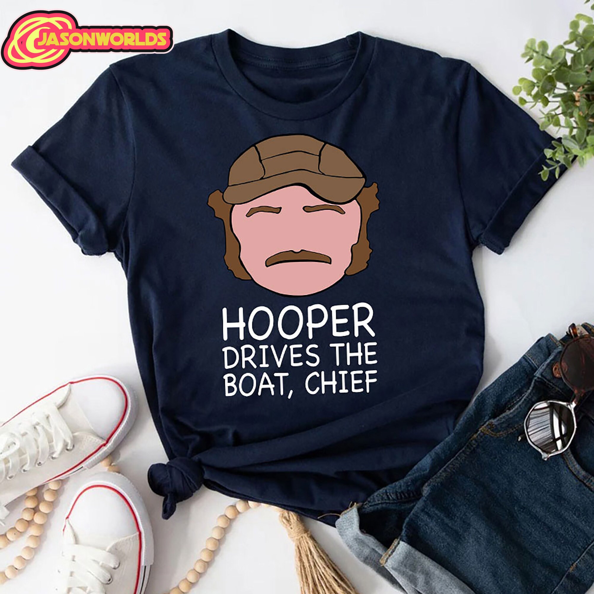 Hooper Drives the Boat Chief Vintage Shirt, Funny Jaws Movie Shirt