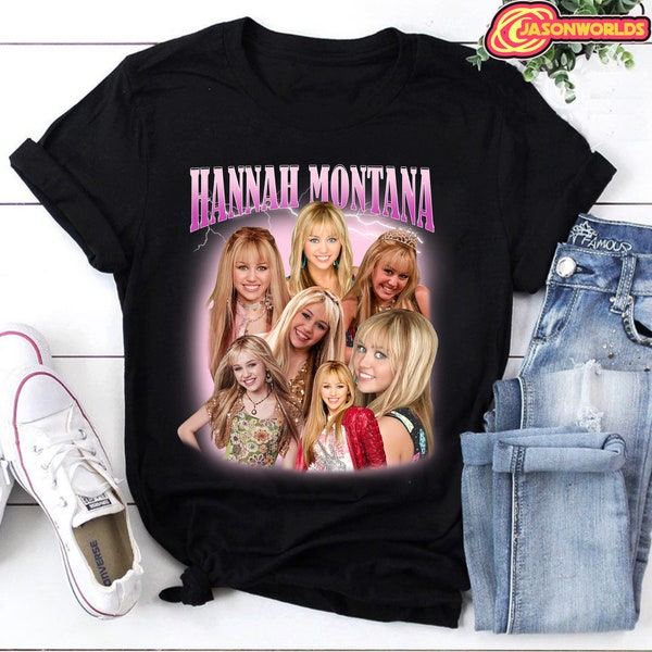 Hannah Montana T-Shirt, Miley Cyrus Shirt, Retro Hannah Montana Vintage Shirt, Miley Cyrus Unisex T-Shirt, Retro 90s Shirt, Gift For Fan