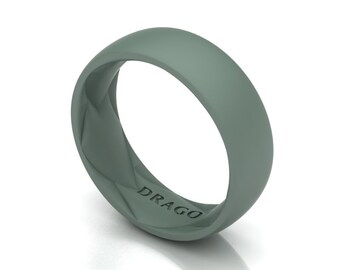 Drago Bands 6mm Solid Silicone Ring Breathable Rubber Wedding Rings for Women | Lifetime Coverage, Unique Design, Ultra Comfort Fit Ring