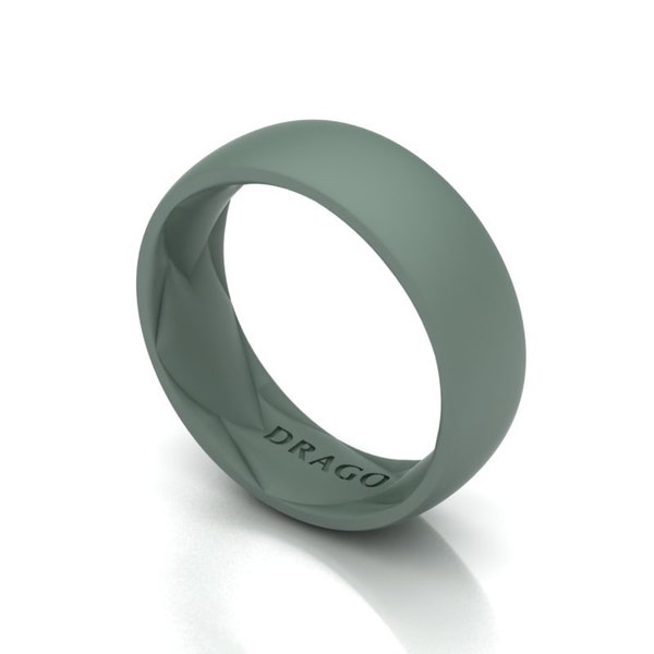 Drago Bands 6mm Solid Silicone Ring Breathable Rubber Wedding Rings for Women | Lifetime Coverage, Unique Design, Ultra Comfort Fit Ring