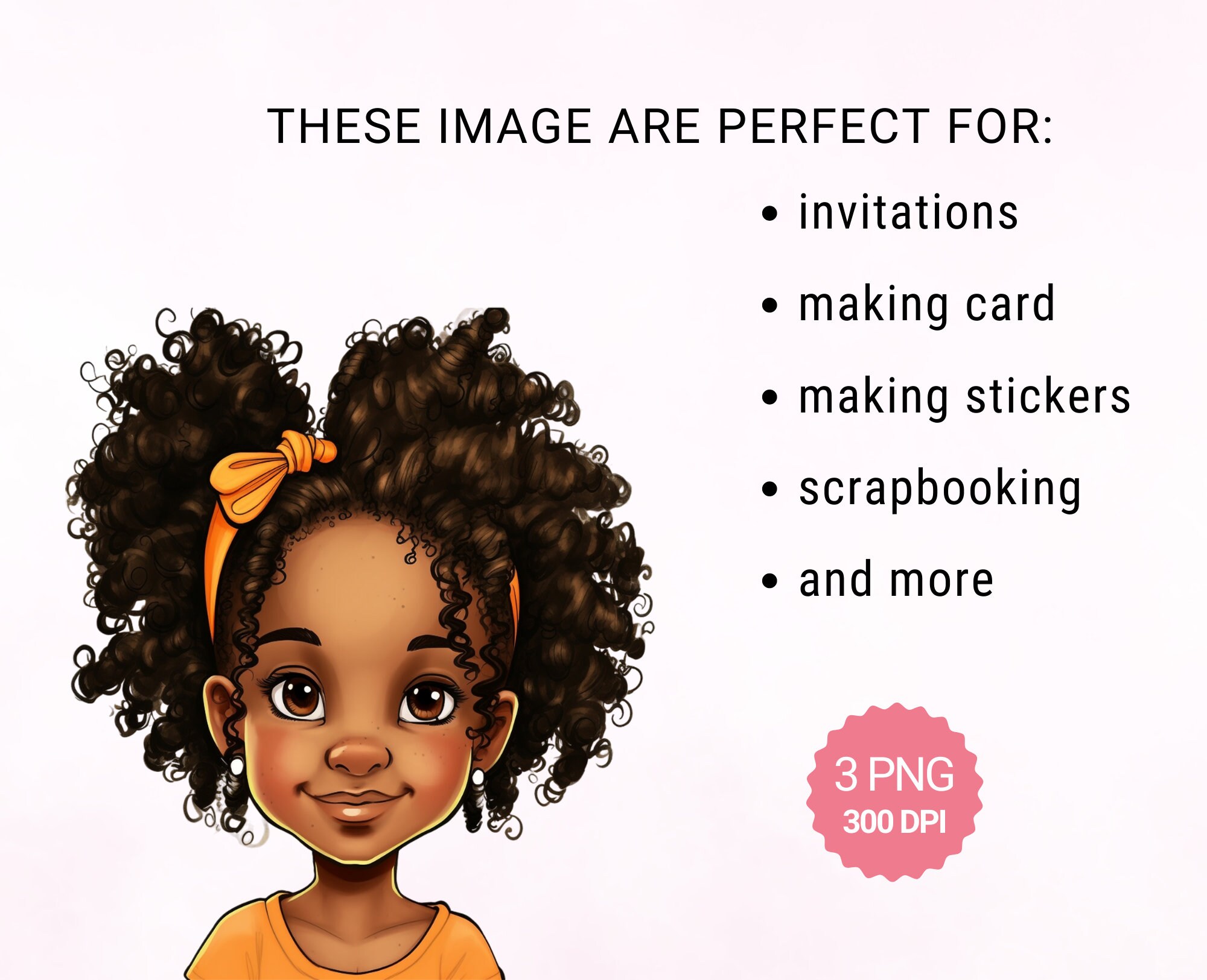 Black Girls Bundle, Little Black Girlpng Clipart Bundle, Black Kids Png ...