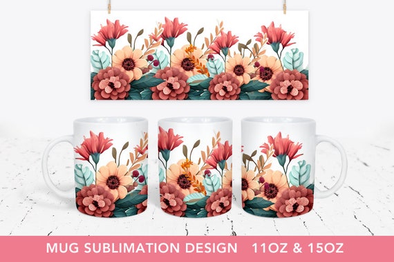 Watercolor Sunflowers Flowers 11, 12 & 15 Oz Mug Sublimation