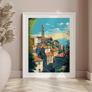 Croatia Travel Print Poster | Wall Art Decor Vintage Croatia | Wedding Birthday Gift Present
