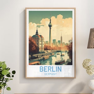 Berlin Germany Travel Poster Vintage Print | Wall Art Decor | Birthday Wedding Anniversary Gift | Tourism Art Poster