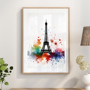 Eiffel Tower Paris France Poster Print | Birthday Wedding Anniversary Gift Present | Wall Art