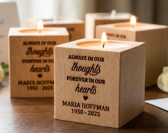Kaars voor herdenkingsdienst, aangepaste begrafenisaandenken, in Loving Memory cadeau, kaars voor rouwverwerking - ontwerp 3