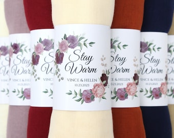 Personalized Wedding Favors - Pashmina Shawl Wedding - Bridal Shower Favors - Wedding Favors for Guests in Bulk - Wedding Party Favors