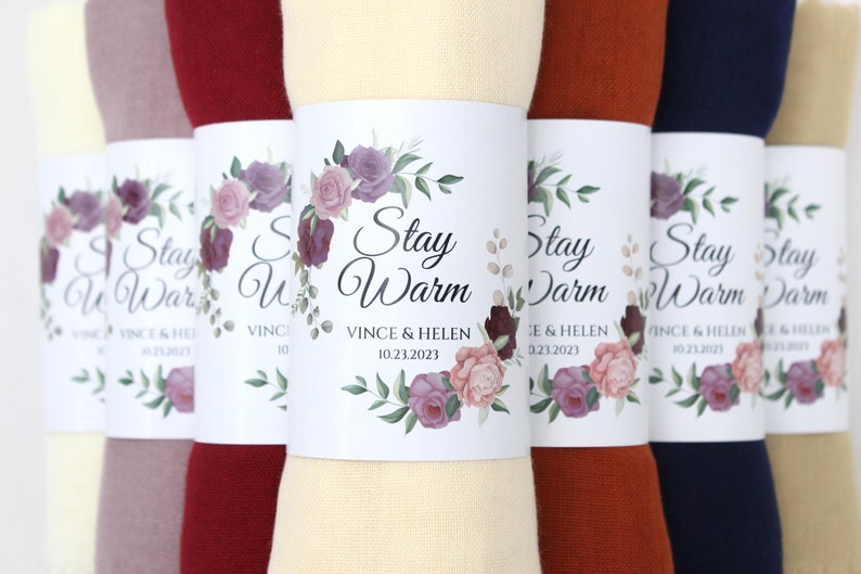 Personalized Wedding Favors Pashmina Shawl Wedding Bridal Shower Favors Wedding Favors for Guests in Bulk Wedding Party Favors image 1