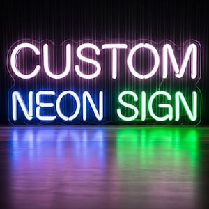Custom LED Neon Sign: Wedding, Business Logo, or Kids Name