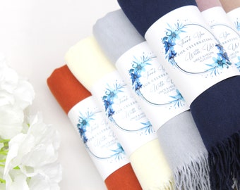 Personalized Wedding Favors - Pashmina Shawl Wedding - Bridal Shower Favors - Wedding Favors for Guests in Bulk - Wedding Party Favors